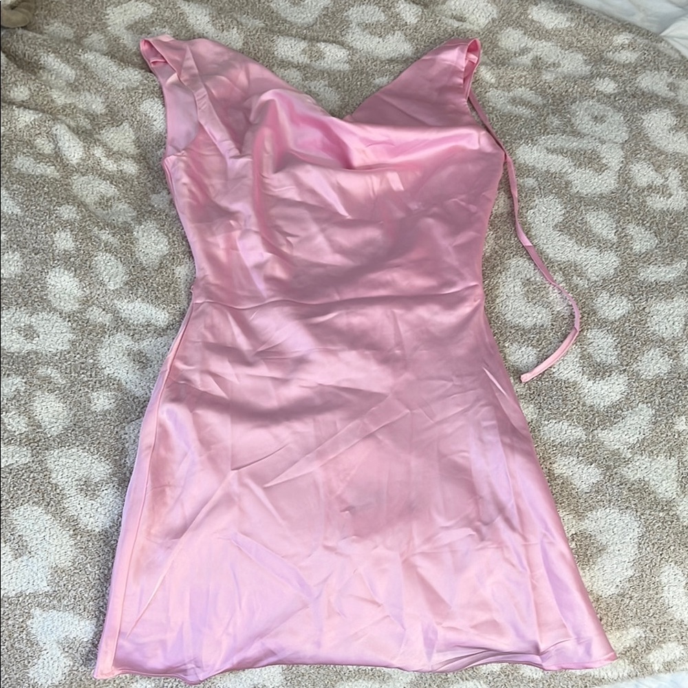 Be Mine Satin Mini Dress Peppermayo